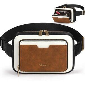 Fanny Packs Waist Pack with Adjustable Strap Brown Black
